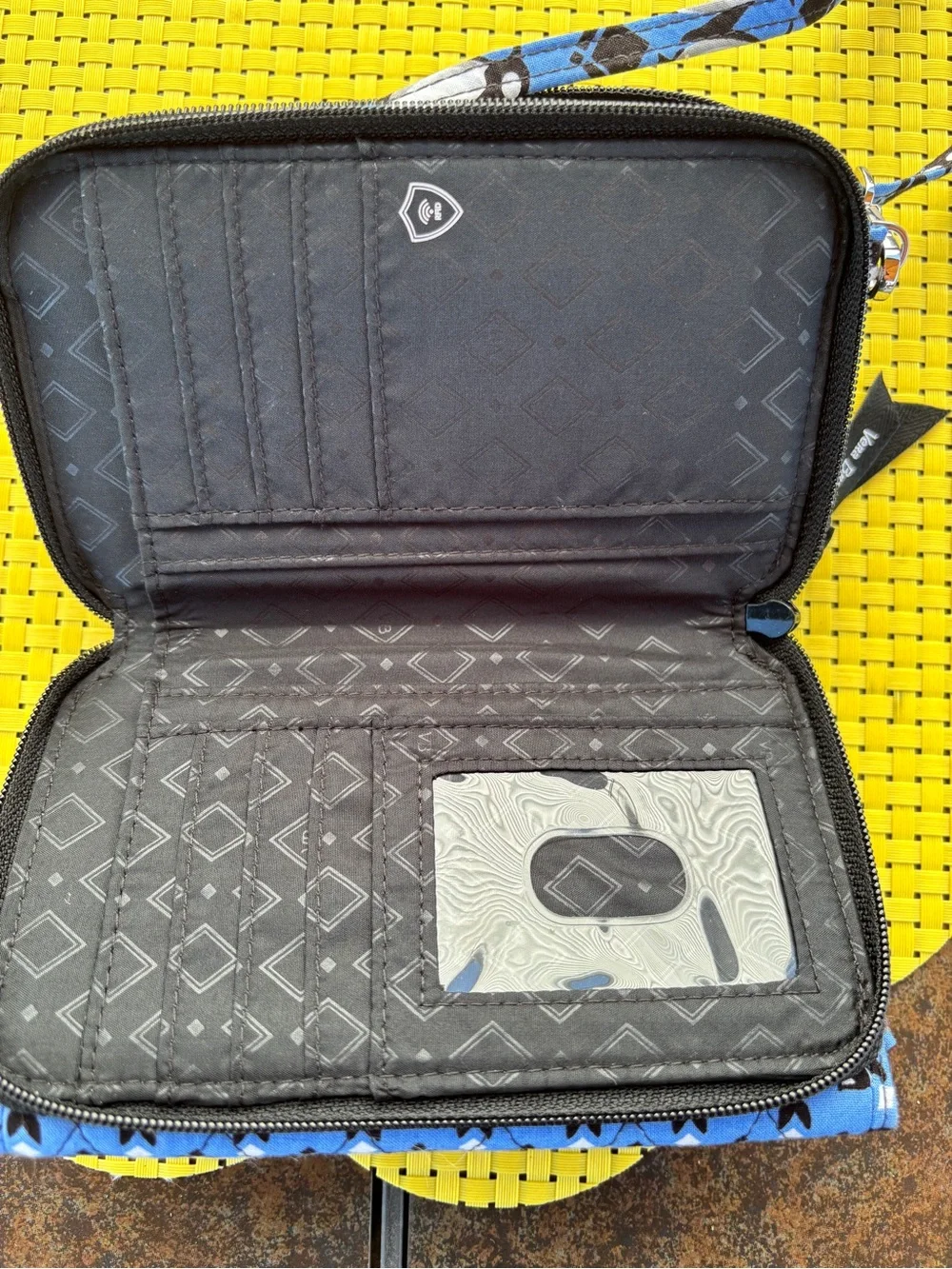 Vera Bradley Penguins Intarsia Blue RFID 3-in-1 Crossbody, Wristlet or Wallet